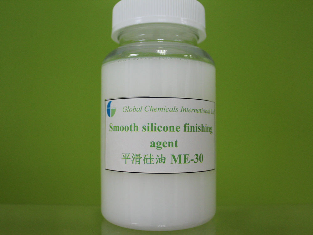 Amino Silicone Emulsion Oil , Smooth Silcone Finishing Agent Dissolved In Water ME-30