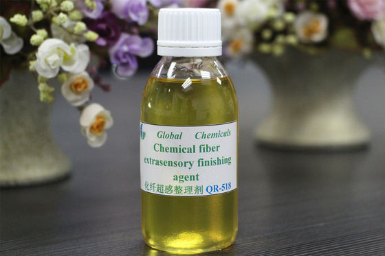 Chất liệu kết thúc siêu cảm giác silicone bằng chất xơ hóa học có màu vàng thấp QR - 518