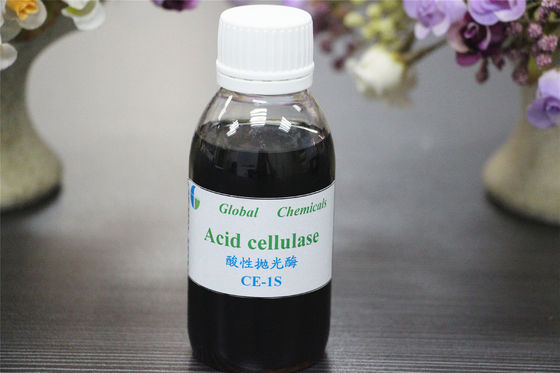 Enzyme Cellulase axit nâu trọng lượng thấp CE -1S cho hóa chất giặt denim