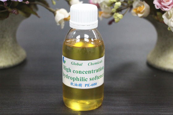 Đơn vị làm mềm chất cation màu vàng nhạt PE -600 nồng độ cao Hydrophilic
