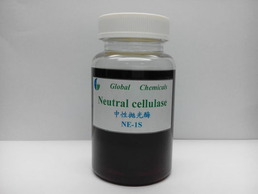 Enzyme Neutral Celllulase màu vàng nâu lỏng NE - 1S với các hóa chất dệt may