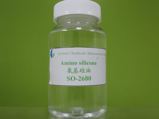Dầu silicon amino cation yếu màu vàng nhạt / chất lỏng nhớt trong suốt cho dệt may