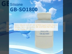 Amino silicone SILISOFT GB-SO1800 mang lại cho bông và các loại vải trộn của nó một cảm giác mềm mại và lông tơ tuyệt vời với một mức độ đầy đủ nhất định