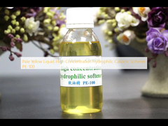 Chất làm mềm cationic hydrophilic cao nồng độ màu vàng nhạt PE-100