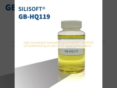 SILISOFT GB-HQ119 silicone hydrophilic nồng độ cao cho việc hoàn thiện tay cầm của vải bông & T / C vải in