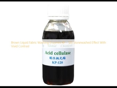 Enzyme giặt vải lỏng màu nâu KP - 120 Hiệu ứng giặt bằng đá với độ tương phản sắc nét