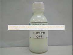Đánh sáng mỏng màu trắng OP-1 để hoàn thiện denim, sợi và vải da