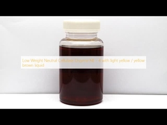 Low Weight Neutral Cellulase Enzyme NE - 4 với chất lỏng màu vàng nhạt / màu nâu vàng