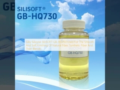 Silky silicone SILISOFT GB-HQ730 được sử dụng để hoàn thiện mịn và mềm của sợi tự nhiên, sợi tổng hợp và hỗn hợp của chúng
